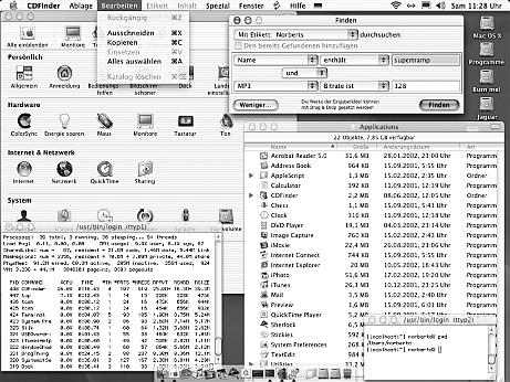 Desktop von MacOS X